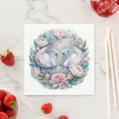 Botanischer Swan Napkins Serviette (Beispiel)