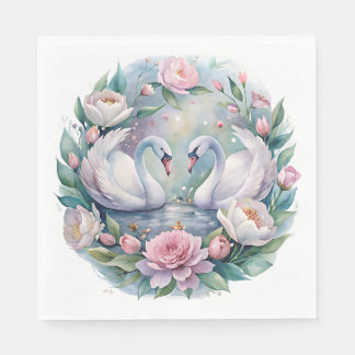 Botanischer Swan Napkins Serviette
