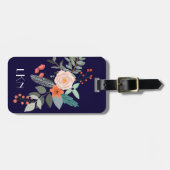 Botanischer Tag für Monogramm Gepäckanhänger (Vorderseite horizontal)