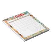 Botanischer Tagesplaner mit Kalender Notizblock (angewinkelt)