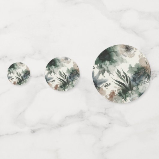 Botanischer Tisch für Wasserfarben Konfetti (Rückseiten)