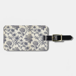 Botanischer Toile-Stoff | Hortensie & Stranddistel Gepäckanhänger