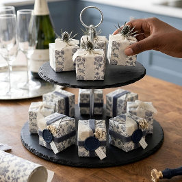Botanischer Toile-Stoff | Hortensie & Stranddistel Geschenkpapier