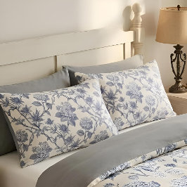 Botanischer Toile-Stoff | Hortensie & Stranddistel Kissenbezug
