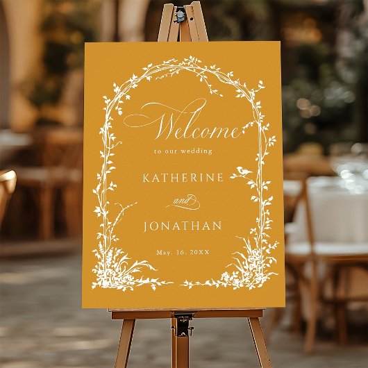 Botanischer Torbogen-Garten-Hochzeit Amber Willkom Poster