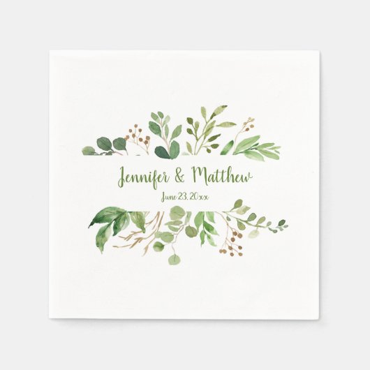 Botanischer Traum Eukalyptus Wedding Napkins Serviette (Vorderseite)