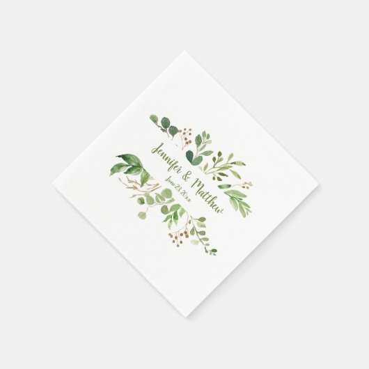 Botanischer Traum Eukalyptus Wedding Napkins Serviette (Ecke)