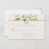 Botanischer Traum Grüne Goldbuds UAWG RSVP Karte (Vorderseite)