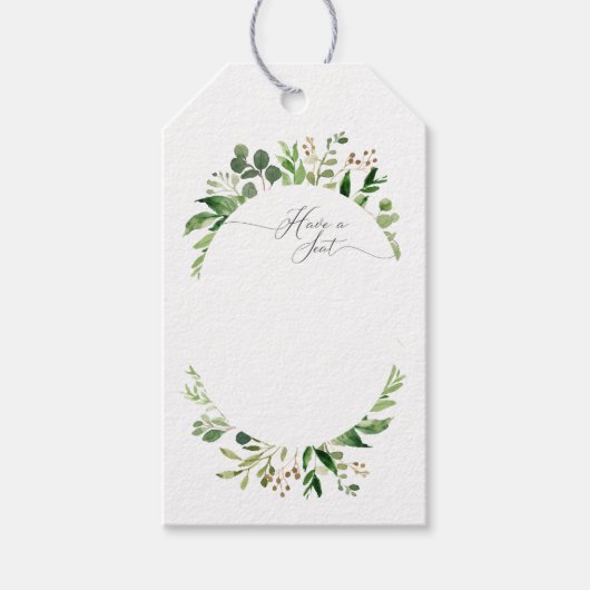 Botanischer Traum Grünpflanzen Geschenk Tag Sitzpl Geschenkanhänger (Vorderseite)