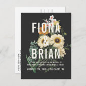 Botanischer Traum Hochzeit Sichern Sie das Datum P Ankündigungspostkarte (Vorne/Hinten)