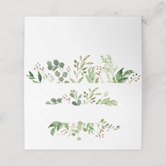 Botanischer Traum Rustikale Platzkarten (Außenseite Aufgefaltet)