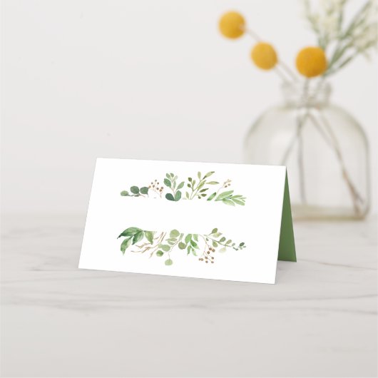 Botanischer Traum Rustikale Platzkarten (Vorderseite)