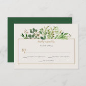 Botanischer Traum Rustikale Vegetation Blasses Elf RSVP Karte (Vorne/Hinten)