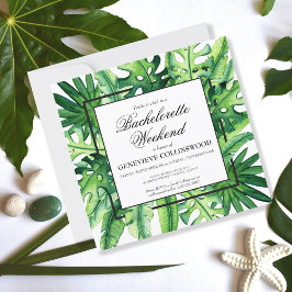 Botanischer Tropen Bachelorette Wochenende Einladung