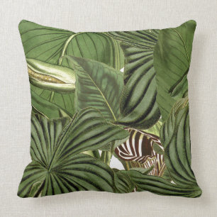Botanischer tropischer Dschungel verlässt Kissen