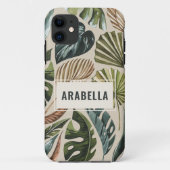 Botanischer und personalisierter Name des tropisch Case-Mate iPhone Hülle (Rückseite)