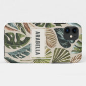 Botanischer und personalisierter Name des tropisch Case-Mate iPhone Hülle (Rückseite (Horizontal))