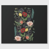 botanischer und schwarzer Mops t- by huebucket Geschenkpapier (Flach)