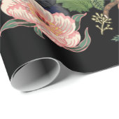 botanischer und schwarzer Mops t- by huebucket Geschenkpapier (Rolleneckpunkt)