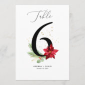 Botanischer Urlaub + Tischnummer für goldene Wasse (Rückseite)