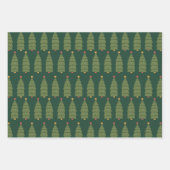 Botanischer Urlaub und Weihnachtsbaum Geschenkpapier Set (Vorderseite 2)