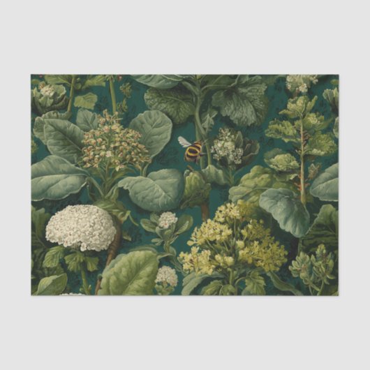 Botanischer Vintage-Garten Seidenpapier (Vorderseite)