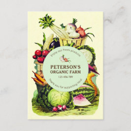 Botanischer Vintager lokaler pflanzlicher Bauer Begleitkarte