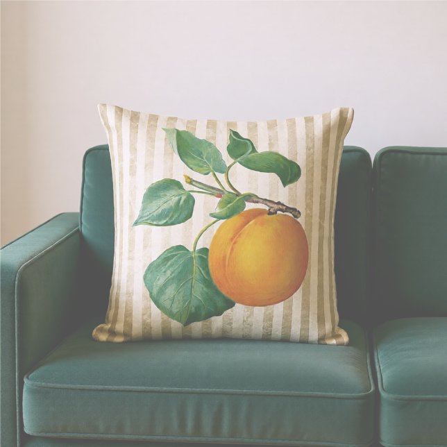 Botanischer Vintager Pfirsich Kissen (Von Creator hochgeladen)