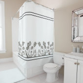 Botanischer Vintager Tulpe-Blumen-Duschvorhang Duschvorhang (Beispiel)