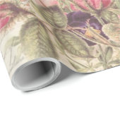 Botanischer Vintager Vogel-Decoupage Geschenkpapier (Rolleneckpunkt)