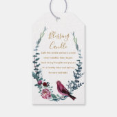 Botanischer Vogel Christlich Segen Candle Gebet Geschenkanhänger (Rückseite)