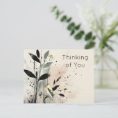 Botanischer Vogel Postkarte (Stehend Vorderseite)