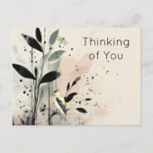 Botanischer Vogel Postkarte (Vorderseite)