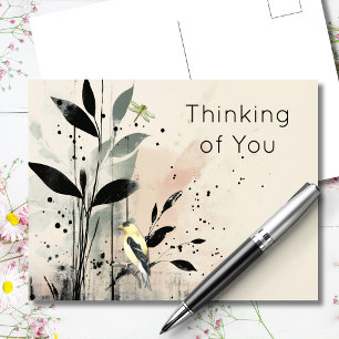 Botanischer Vogel Postkarte