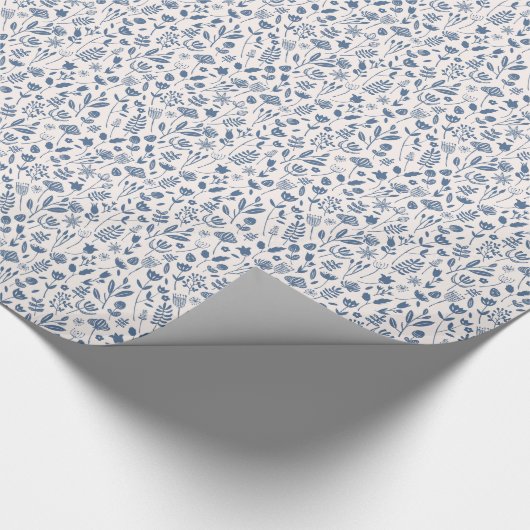 Botanischer Volksdruck Geschenkpapier (Ecke)