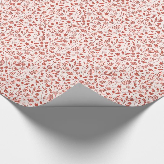 Botanischer Volksdruck Geschenkpapier (Ecke)