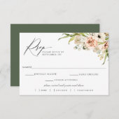 Botanischer Wald Blumen Hochzeit RSVP Mahlzeit Wah (Vorne/Hinten)