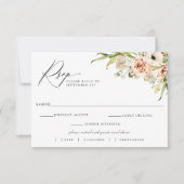 Botanischer Wald Blumen Hochzeit RSVP Mahlzeit Wah Karte (Vorderseite)