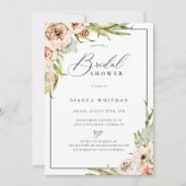 Botanischer Wald Blumendusche Einladung (Vorderseite)