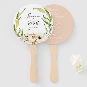 Botanischer Wald Blumenkranz Hochzeitshandfan Fächer