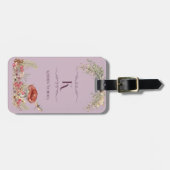 Botanischer Wald Blush Pink Gepäckmarke Gepäckanhänger (Vorderseite horizontal)