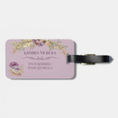 Botanischer Wald Blush Pink Gepäckmarke Gepäckanhänger (Rückseite horizontal)