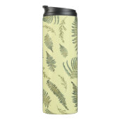 Botanischer Wald Ferns 1,1 Gelbe Creme BG Thermosbecher (Nach rechts gedreht)