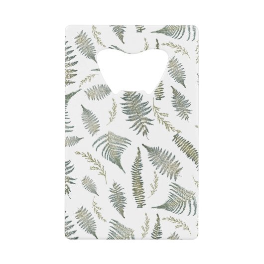 Botanischer Wald Ferns Muster 1.0 Geldbeutel Flaschenöffner (Vorderseite)