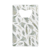 Botanischer Wald Ferns Muster 1.0 Geldbeutel Flaschenöffner (Rückseite)