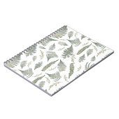 Botanischer Wald Ferns Muster 1.0 Notizblock (Linke Seite)