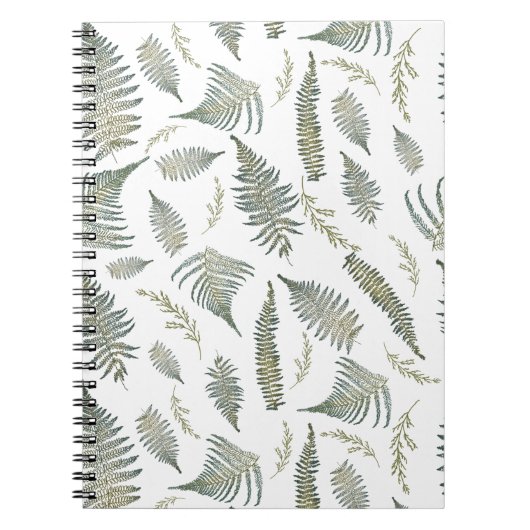 Botanischer Wald Ferns Muster 1.0 Notizblock (Vorderseite)