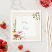 Botanischer Wald Hochzeit Napkins Serviette (Beispiel)