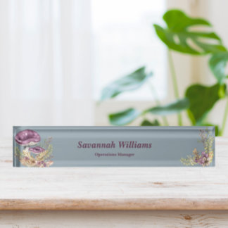 Botanischer Wald Personalisierter Schreibtisch Nam Namensplakette