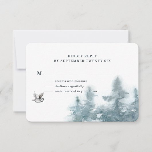 Botanischer Wald RSVP Karte (Vorderseite)